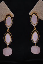 Pearl & Rose Quartz Meena Earrings