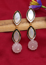 Pearl & Rose Quartz Meena Earrings