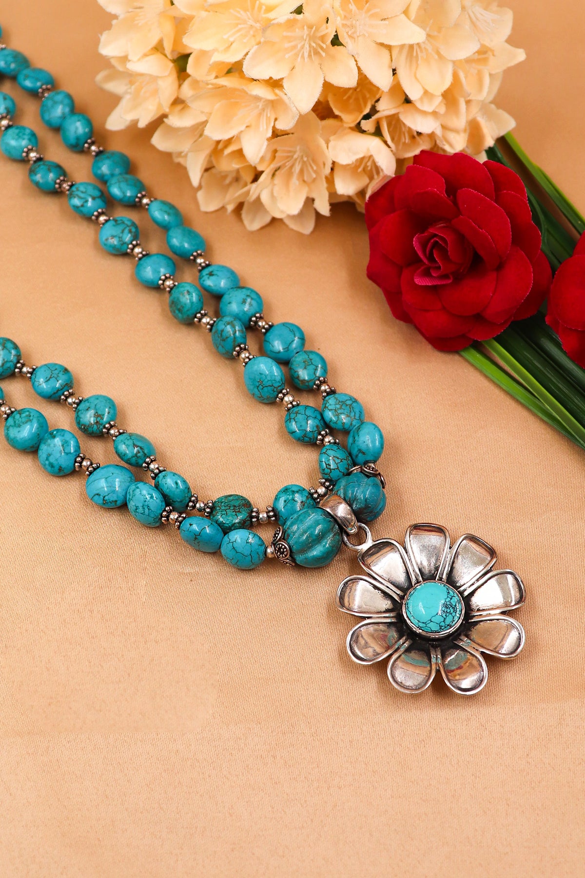 Turquoise Pendant Regal Necklace