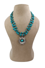 Turquoise Pendant Regal Necklace