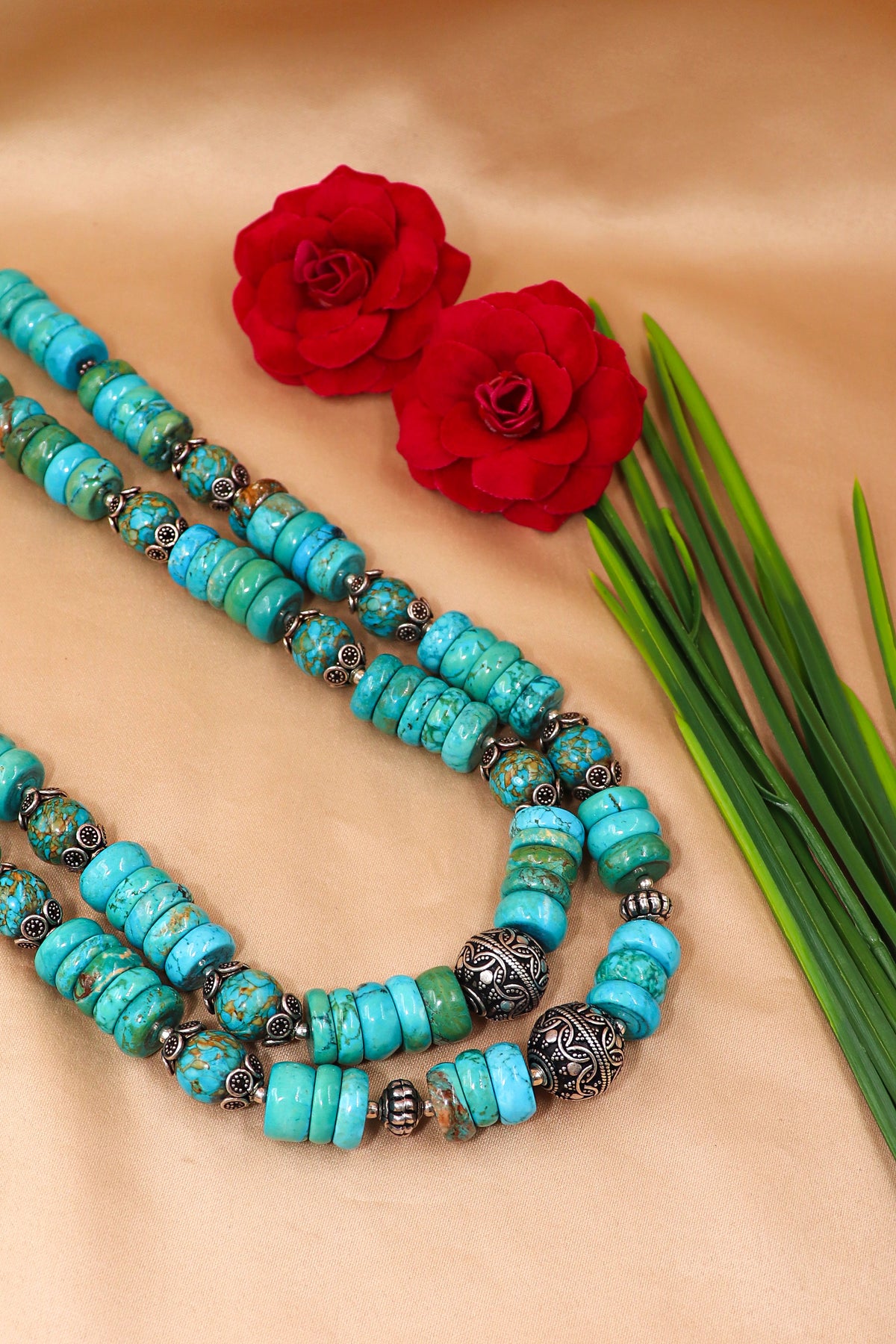 Turquoise Gemstone Regal Necklace