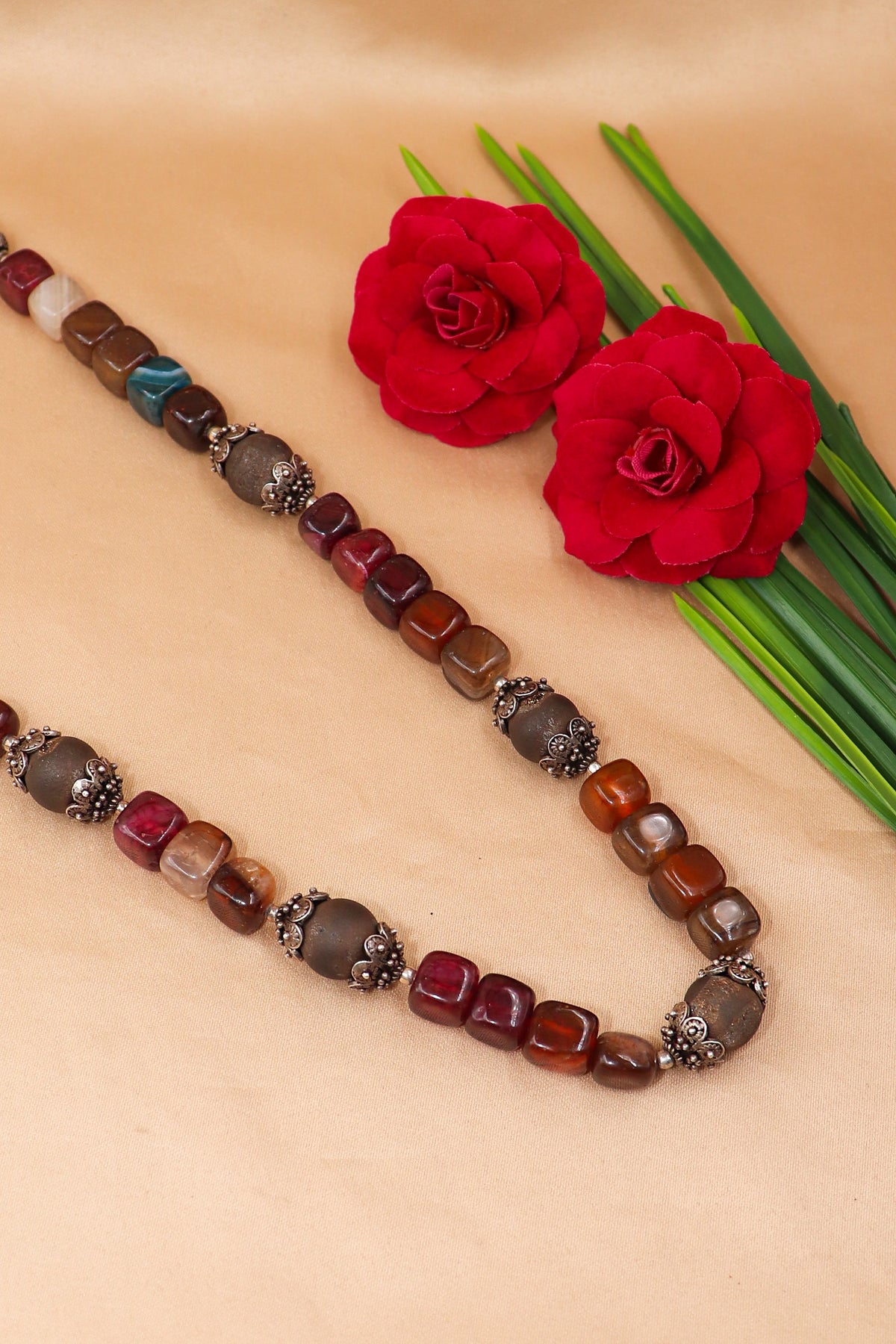 Agate & Druzy Majesty Beaded Necklace