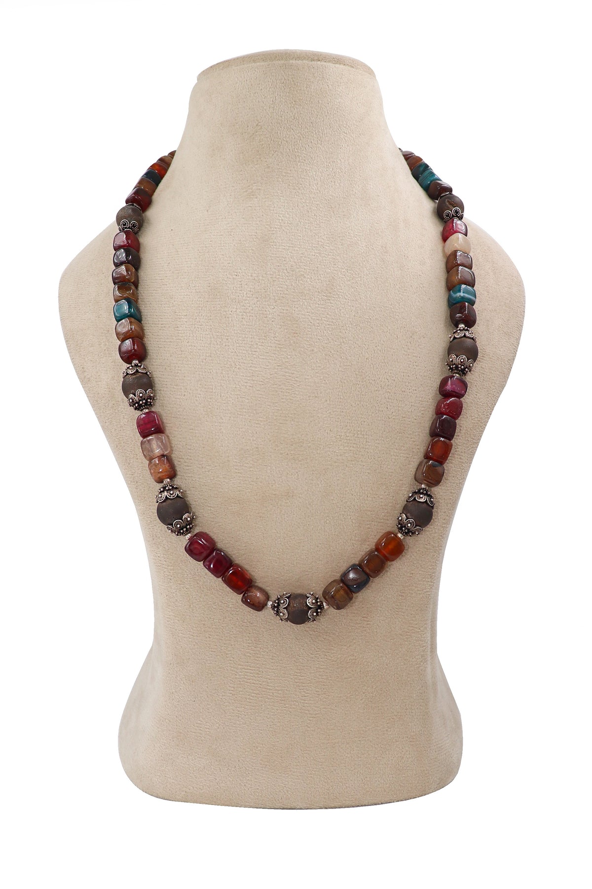 Agate & Druzy Majesty Beaded Necklace