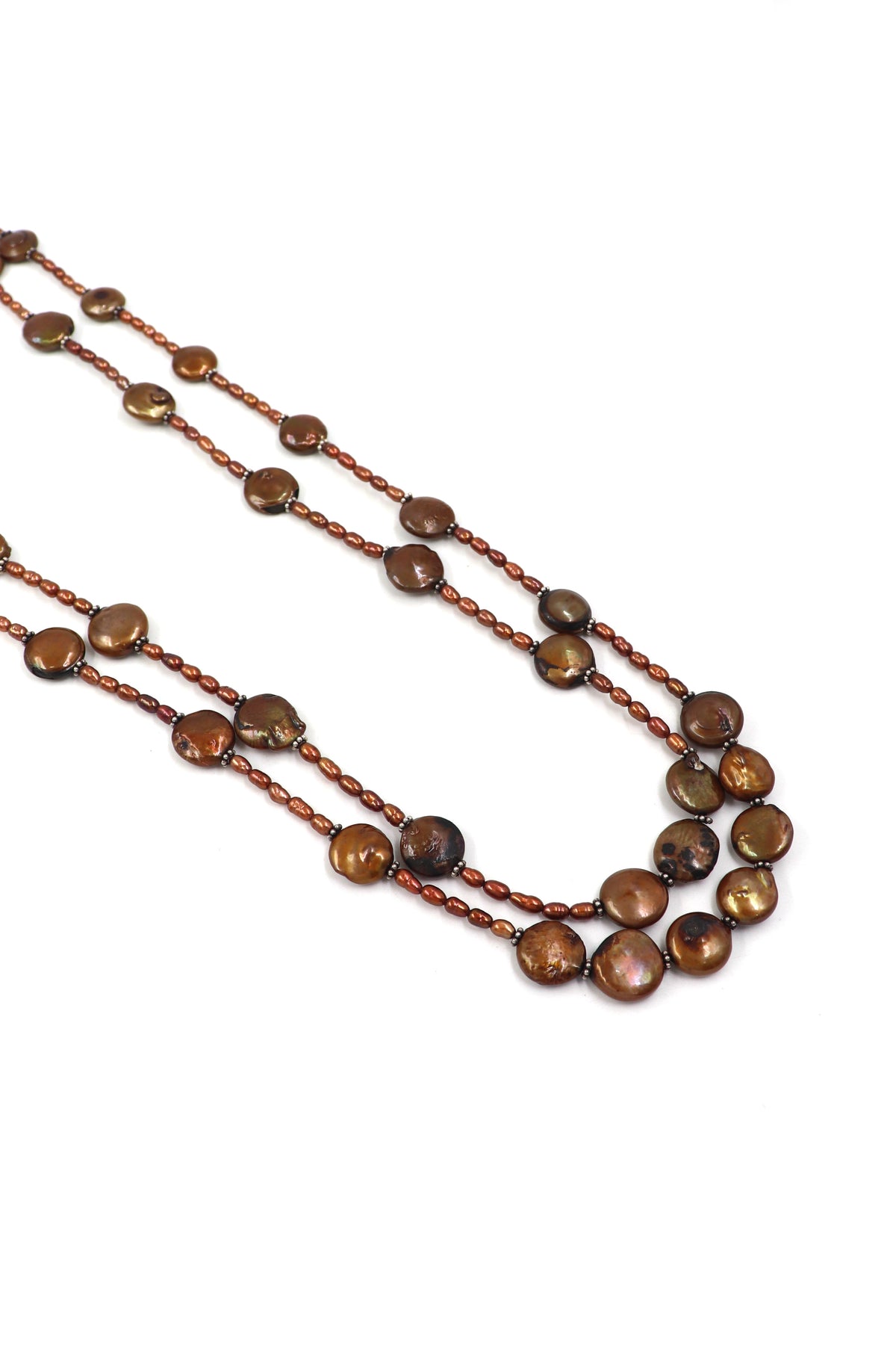 Brown Pearl Noble Coin Necklace