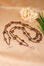 Brown Pearl Noble Coin Necklace