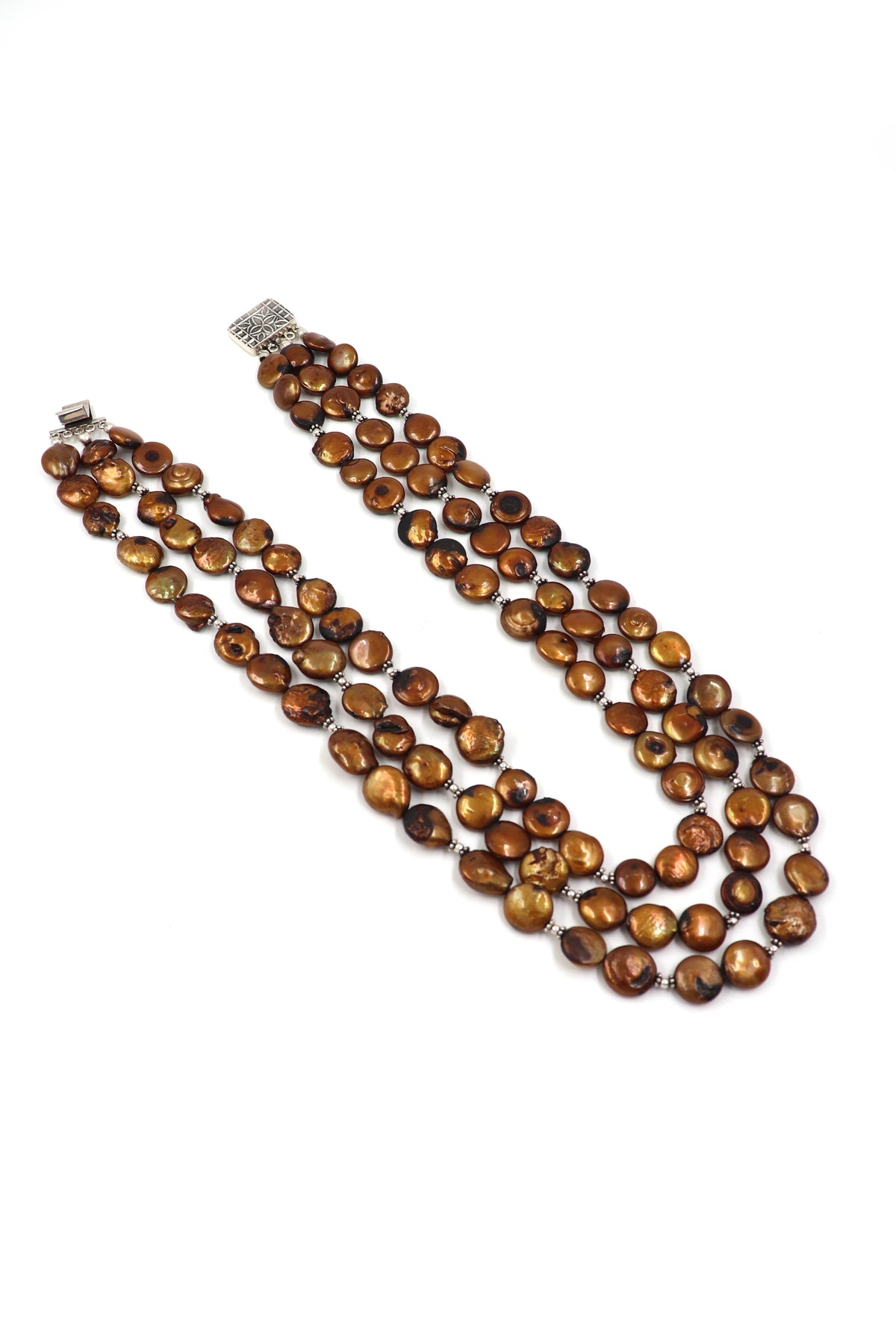 Brown Pearl Classic Coin Necklace