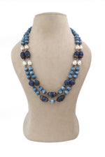 Blue Agate & Lapis Legacy Pearl Necklace