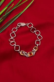 Citrine Regal Silver Bracelet