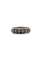 Designer Flower Carved Silver Ring - VJewels