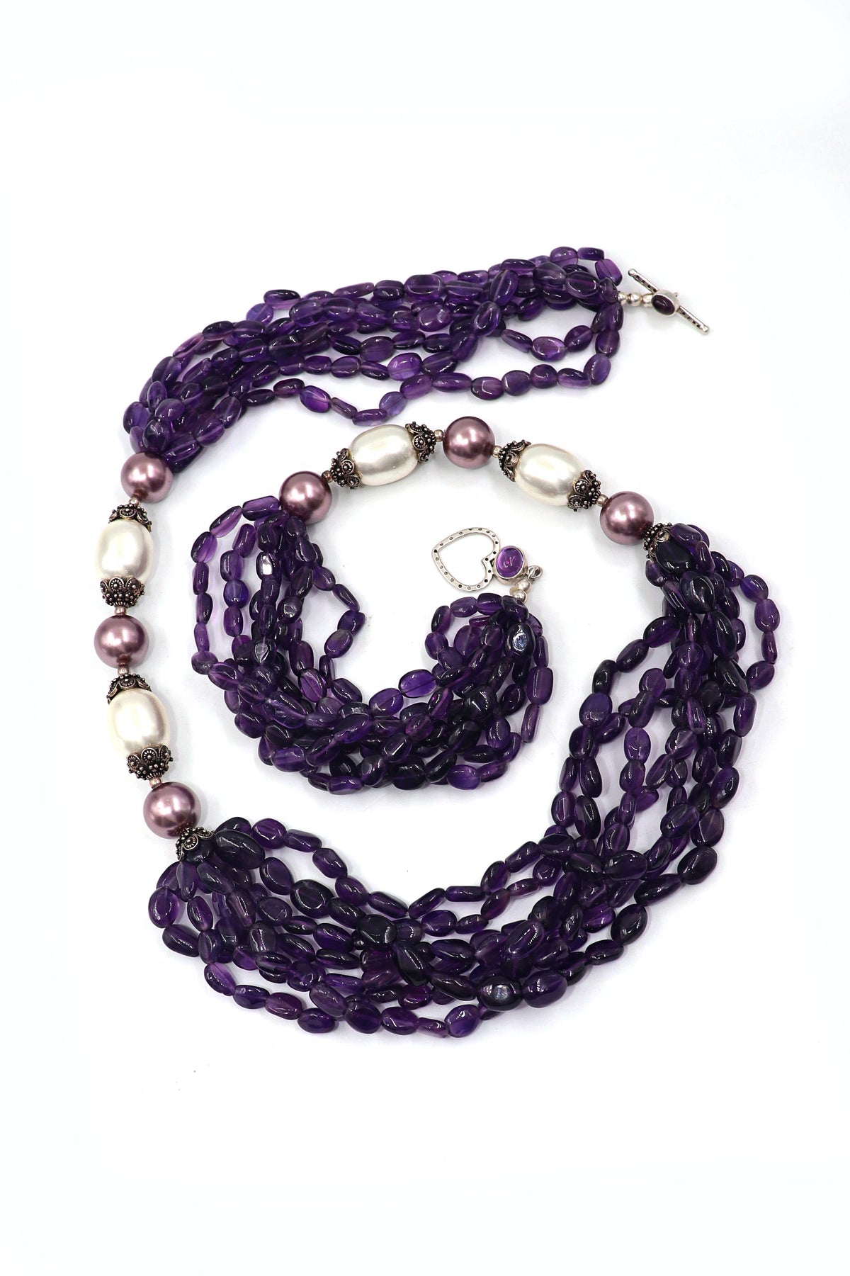 Amethyst & Pearl Regal Necklace