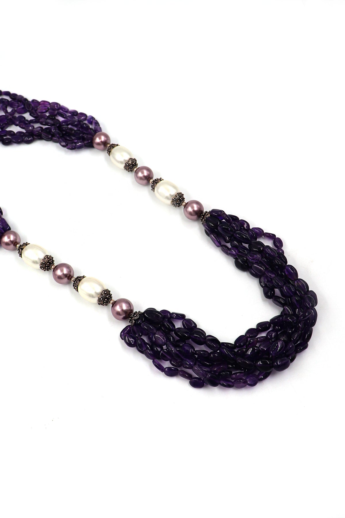 Amethyst & Pearl Regal Necklace