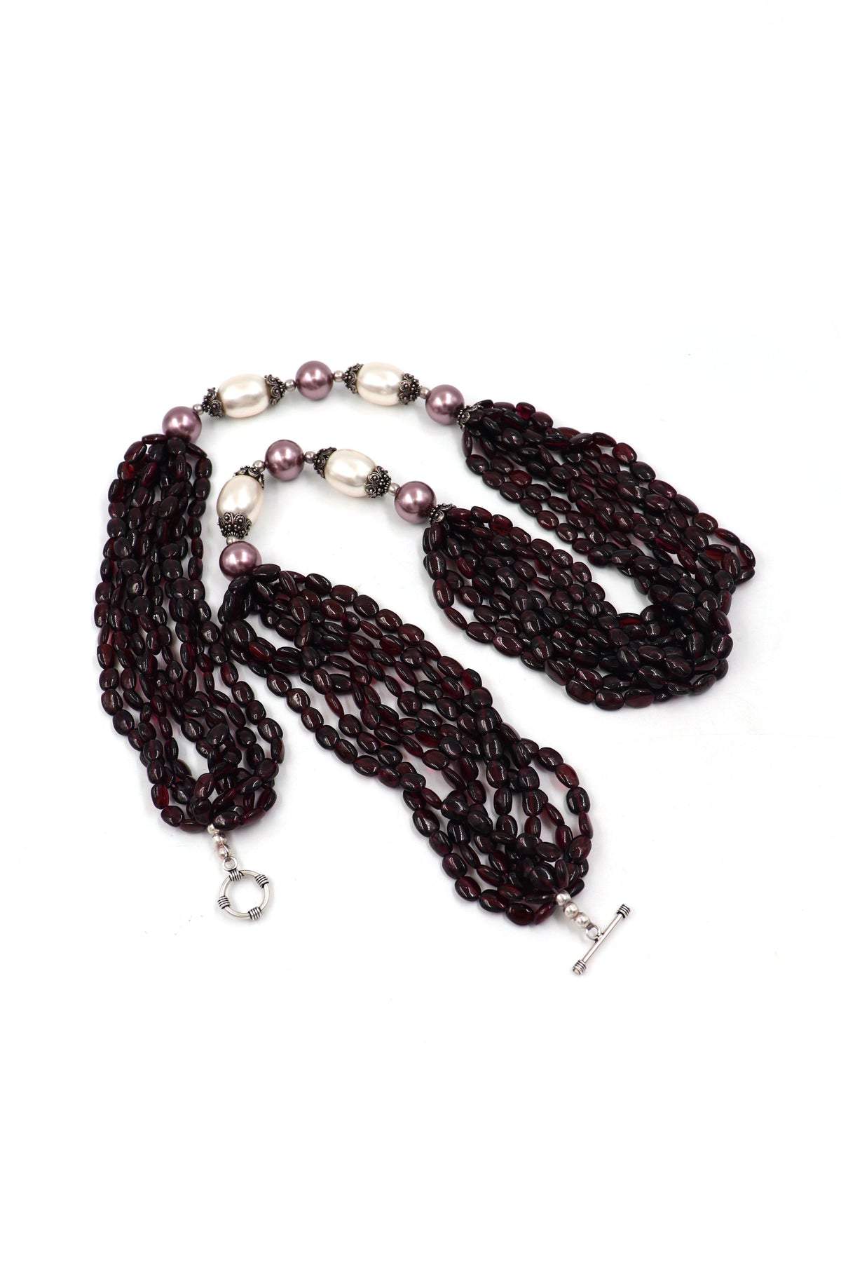 Garnet & Pearl Royal Necklace