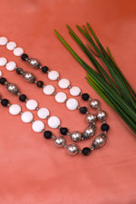 Agate & Pearl Classic Beaded Necklace