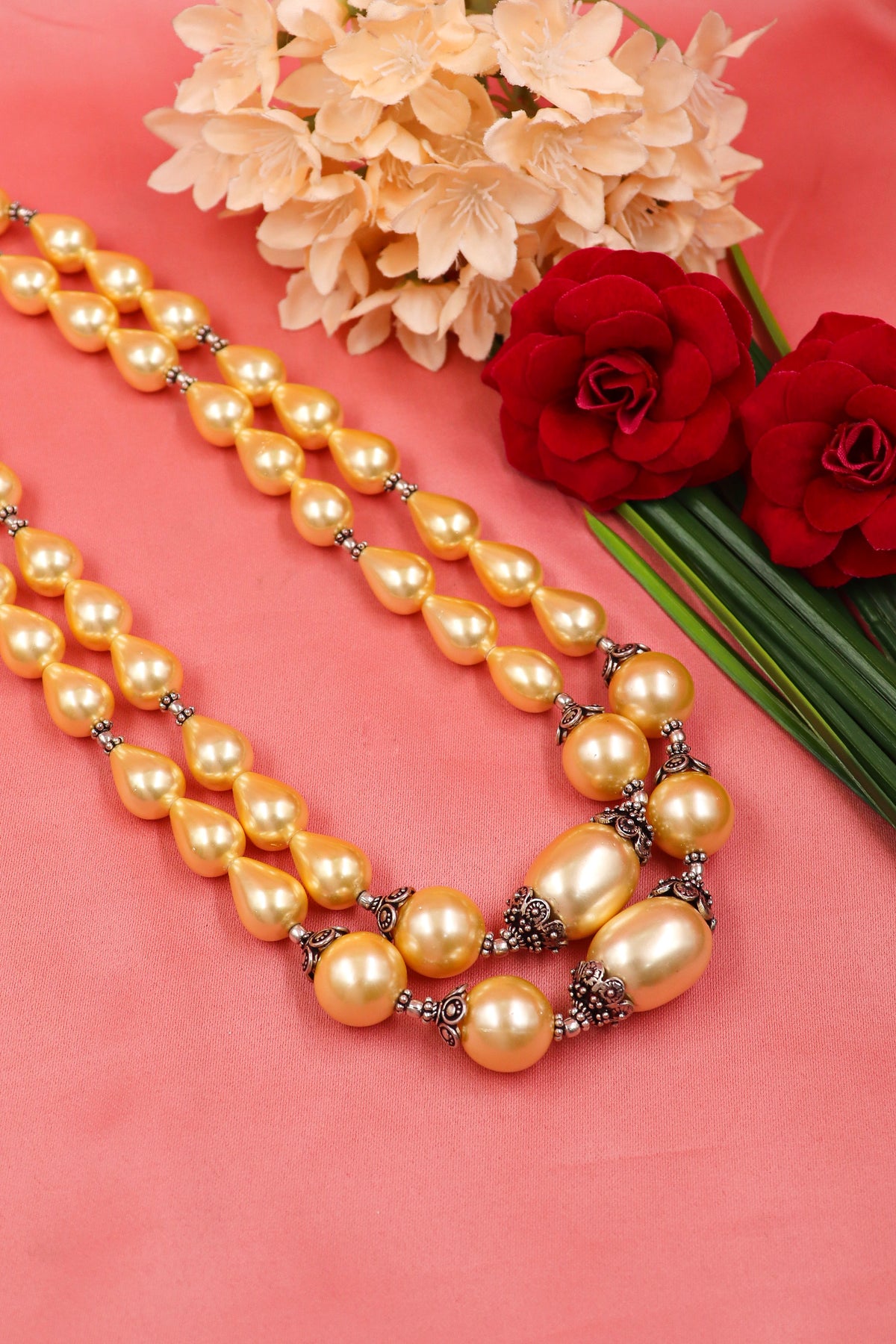 Golden Pearl Sovereign Necklace