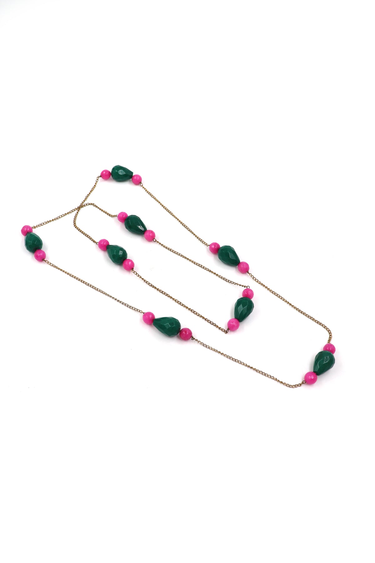 Green & Pink Quartz Majestic Chain Necklace