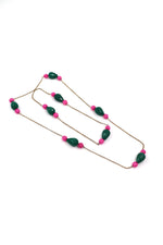 Green & Pink Quartz Majestic Chain Necklace