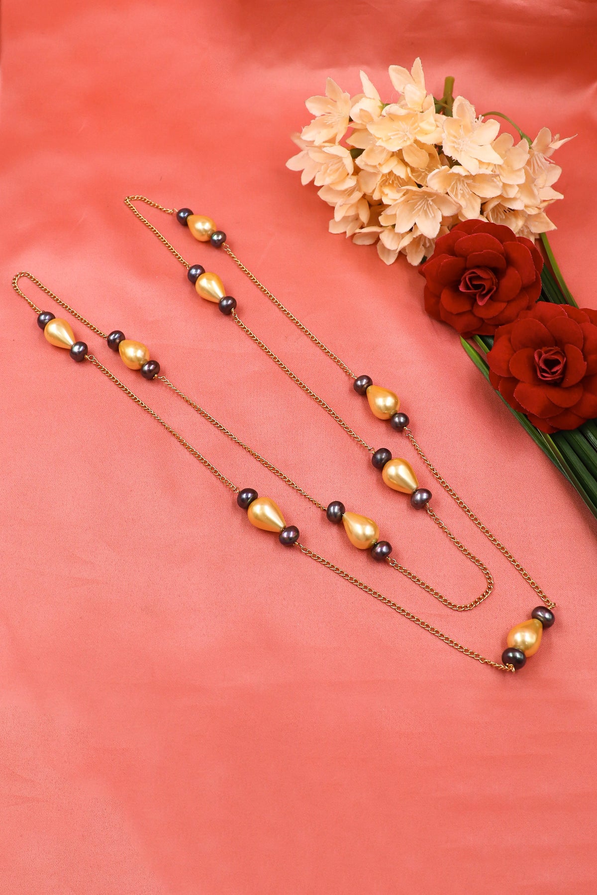 Titanium & Yellow Pearl Noble Necklace
