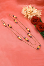 Titanium & Yellow Pearl Noble Necklace