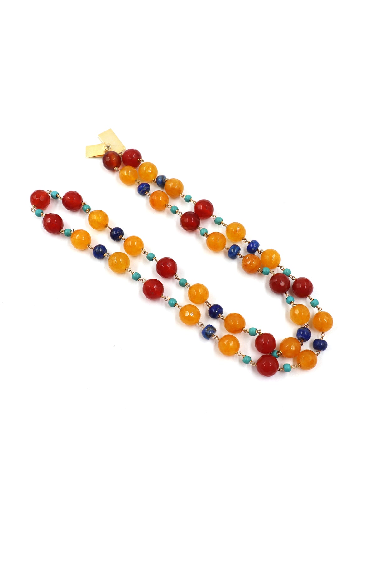 Lapis & Carnelian Royale Beaded Necklace