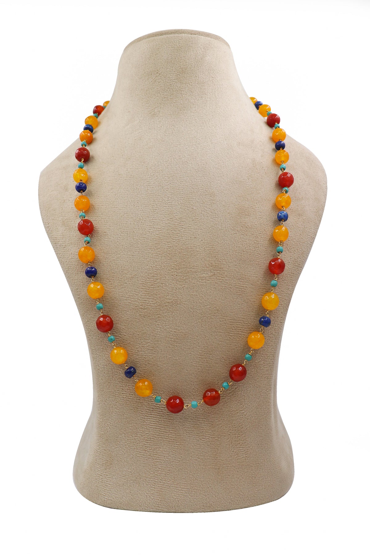 Lapis & Carnelian Royale Beaded Necklace