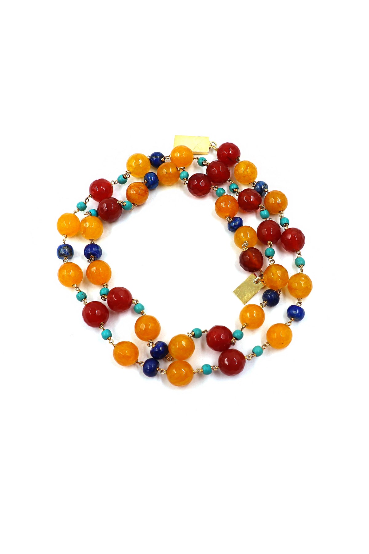 Lapis & Carnelian Royale Beaded Necklace