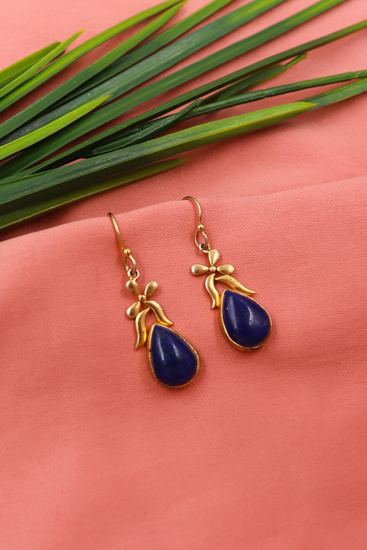 Lapis Majesty Gold Dangle Earring