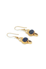Lapis Regal Dangle Gold Earring