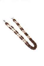 Silver Brown Pearl Essence Necklace