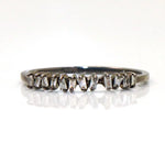 Victorian Era Black Plated Uncut Diamond Polki Women Ring Jewelry VJewels