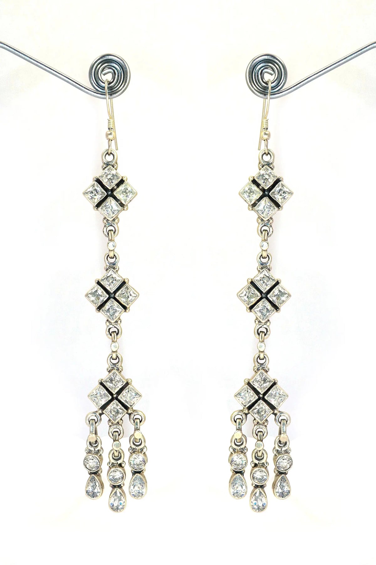 Wedding Edition with Zircon Long Earring Jewelry VJewels