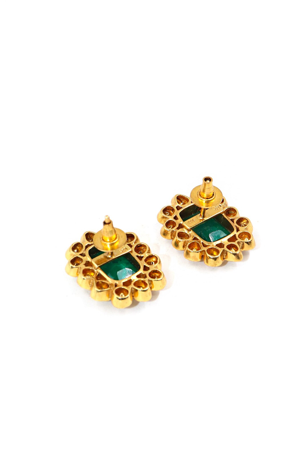 Classic Modern Green onyx With Moissanite Gemstone Earrings Jewelry