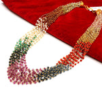 Golden Navratana gemstone Necklace