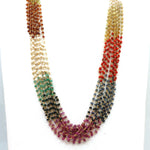 Golden Navratana gemstone Necklace