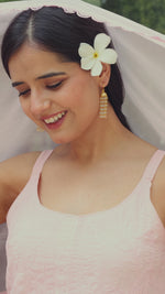 Opal & Gold Regal Long Earring
