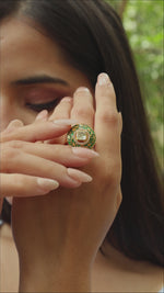 Moissanite Enamel Royal Ring I