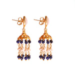 Lapis & Pearl Crown Earring