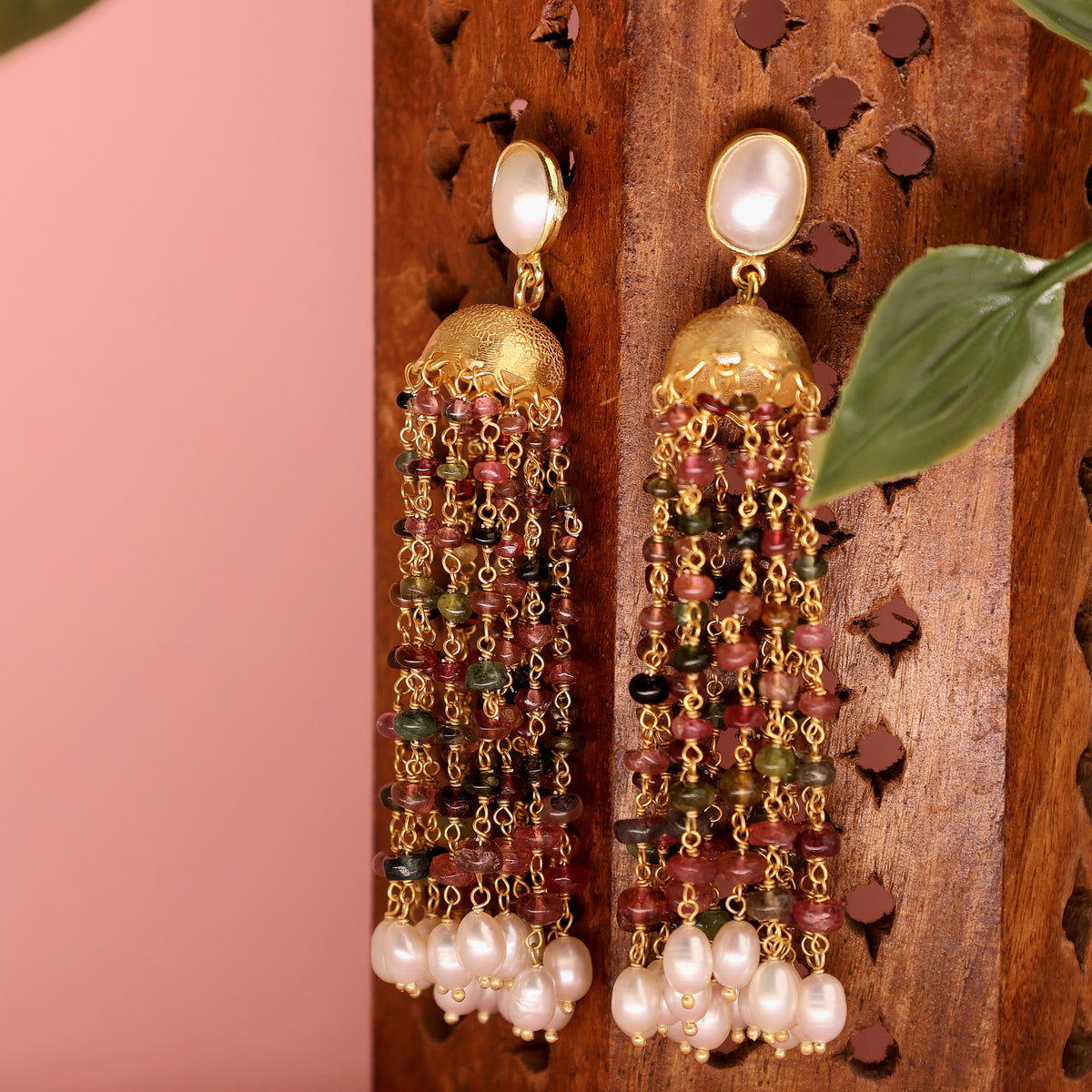 Tourmaline & Pearl Regal Drop Earring